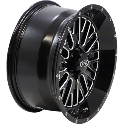 MOMENTUM 15X7 4/110 4+3 (+10mm) GLOSS BLACK/MACHINED