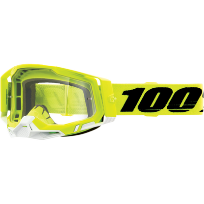 RACECRAFT 2 GOGGLE YELLOW - CLEAR LENS