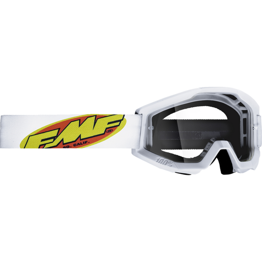 FMF POWERCORE YOUTH GOGGLE CORE WHITE - CLEAR LENS