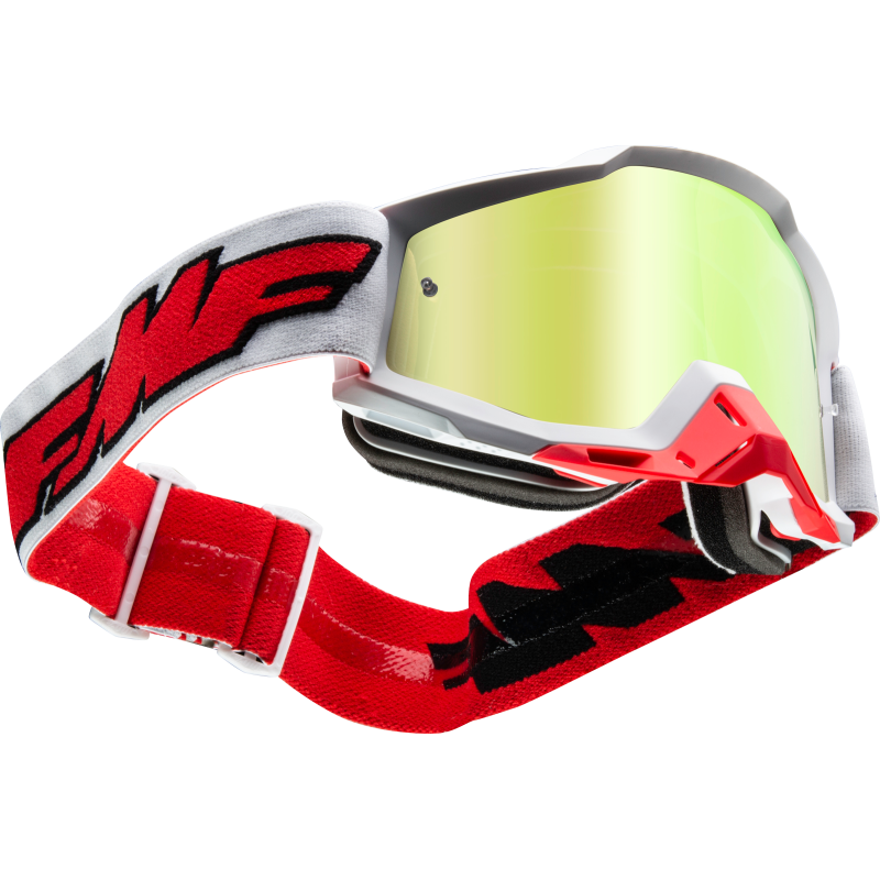 FMF POWERBOMB GOGGLE ROCKET WHITE - TRUE GOLD LENS