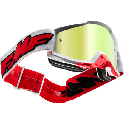 FMF POWERBOMB GOGGLE ROCKET WHITE - TRUE GOLD LENS