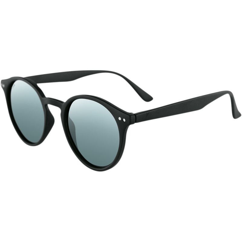 JETTY SUNGLASS BLACK MATTE FRAME GREEN/SILVER FLASH LENS