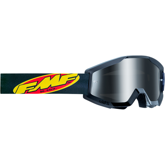 FMF POWERCORE YOUTH GOGGLE CORE BLACK - MIRROR SILVER LENS