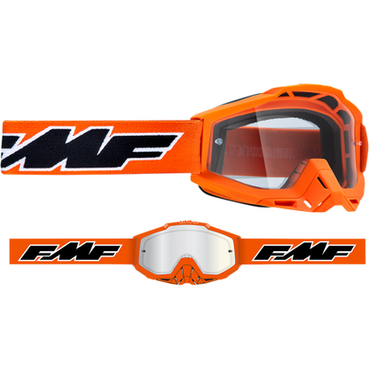 FMF POWERBOMB GOGGLE ROCKET ORANGE - CLEAR LENS