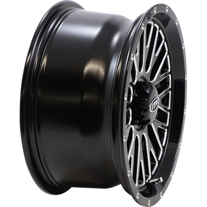 MOMENTUM 14X7 4/156 5+2 (+30mm) GLOSS BLACK MACHINED