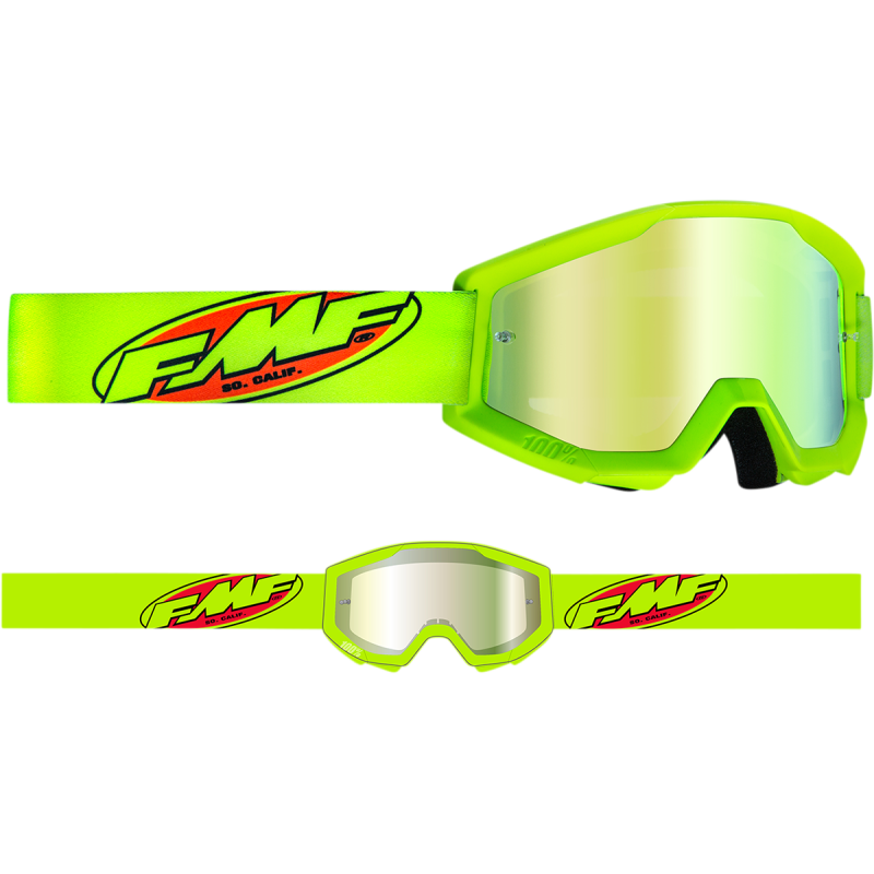 FMF POWERCORE YOUTH GOGGLE CORE YELLOW - MIRROR GOLD LENS