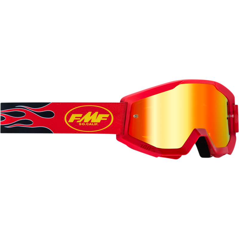 FMF POWERCORE GOGGLE FLAME RED - MIRROR RED LENS