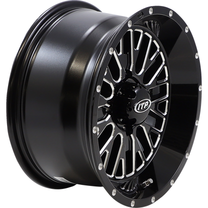 MOMENTUM 14X7 4/110 4+3 (+10mm) GLOSS BLACK/MACHINED