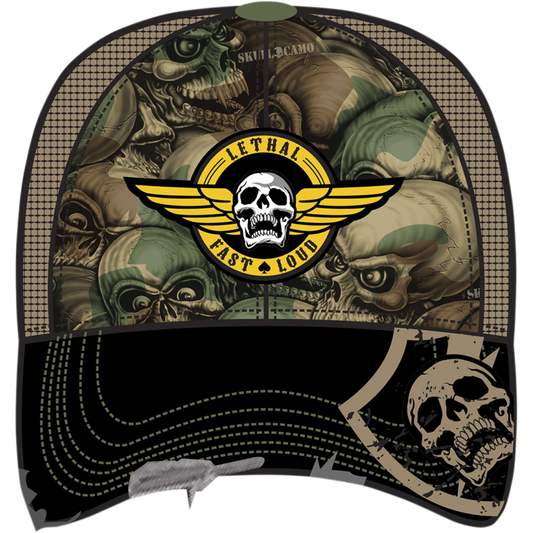 HAT SNAP ARMY SKULL CAM0