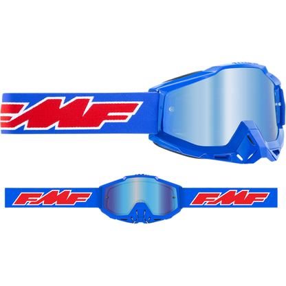 FMF POWERBOMB GOGGLE ROCKET BLUE - MIRROR BLUE LENS