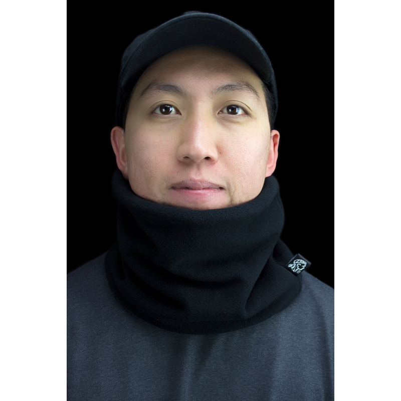 BLACK NECK WARMER, MICROFLEECE