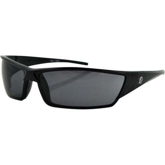 UTAH SHINY BLK FRAME SMOKED LENSES