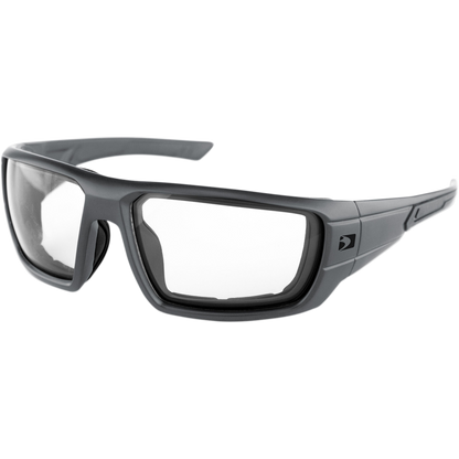 MISSION BALLISTIC SUNGLASS MATTE GRAY CLEAR LENS