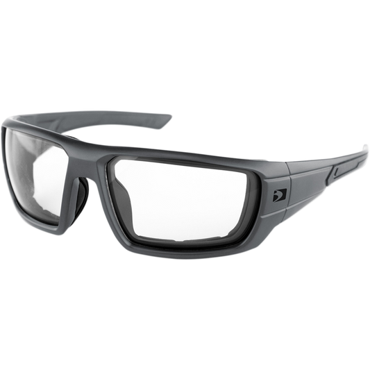 MISSION BALLISTIC SUNGLASS MATTE GRAY CLEAR LENS