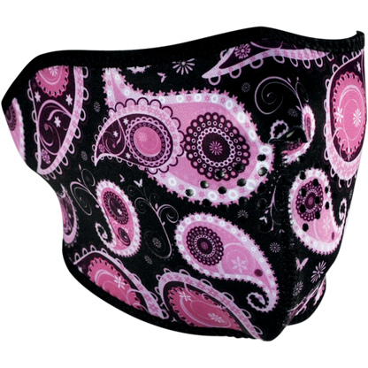 HALF FACE MASK PURPLE PAISLEY