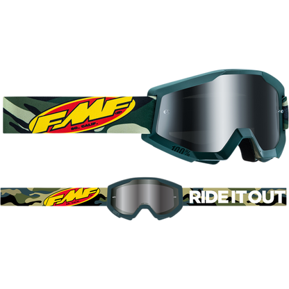 FMF POWERCORE GOGGLE ASSAULT CAMO - MIRROR SILVER LENS