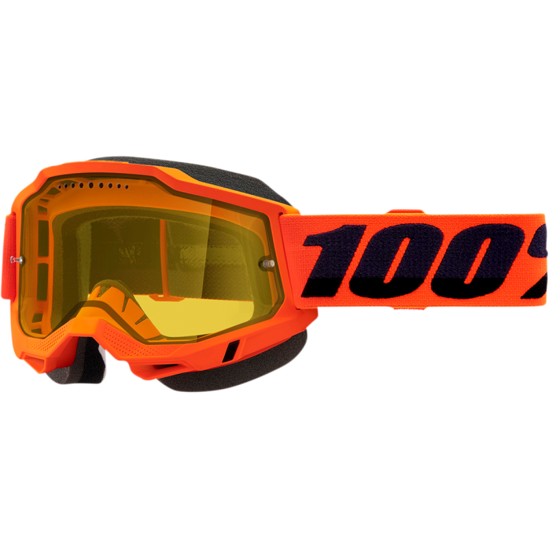 ACCURI 2 SNOWMOBILE GOGGLE ORANGE - YELLOW VENTED DUAL LENS