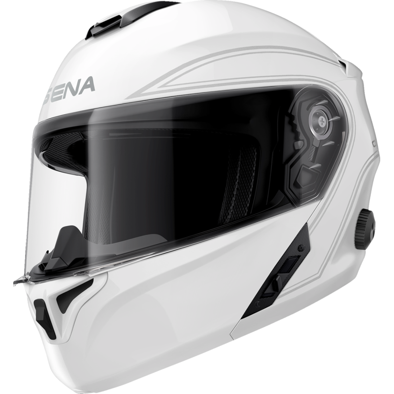 OUTRUSH R BLUETOOTH HELMET FLIP-UP GLOSSY WHITE S SIZE DOT