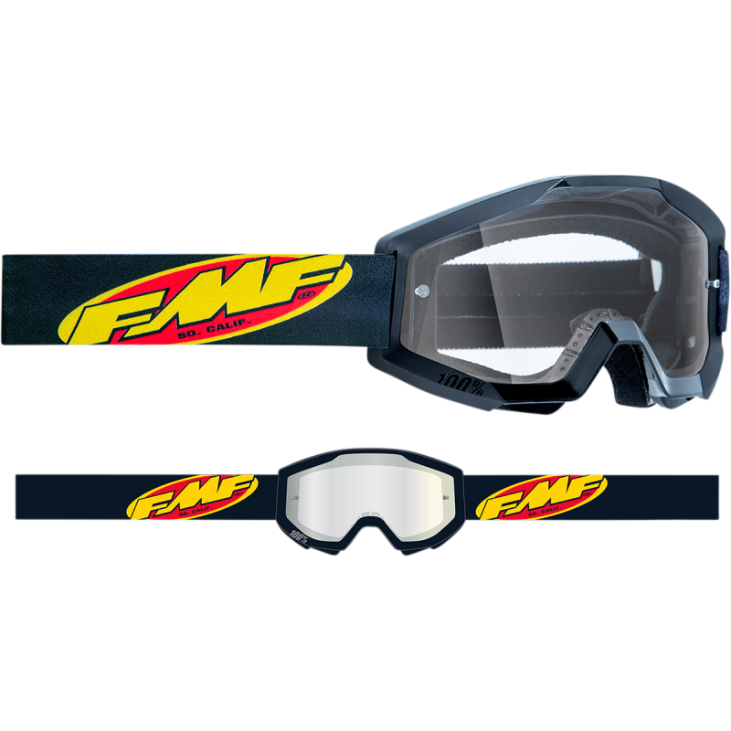 FMF POWERCORE YOUTH GOGGLE CORE BLACK - CLEAR LENS