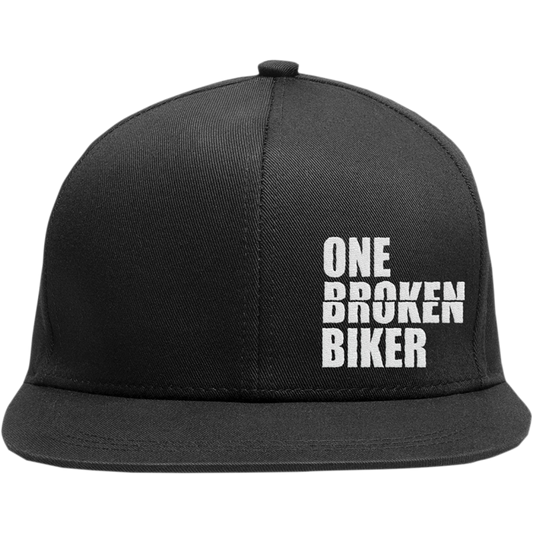 OBB STITCH LOGO BLACK SNAP BACK FLAT BRIM