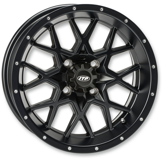 HURRICANE 12X7 4/110 5+2 MATTE BLACK