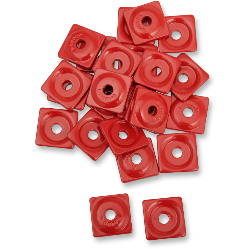 Square Digger Al. Support Plates-Red