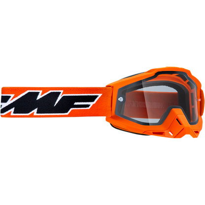 FMF POWERBOMB ENDURO GOGGLE ROCKET ORANGE - CLEAR LENS