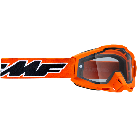 FMF POWERBOMB ENDURO GOGGLE ROCKET ORANGE - CLEAR LENS