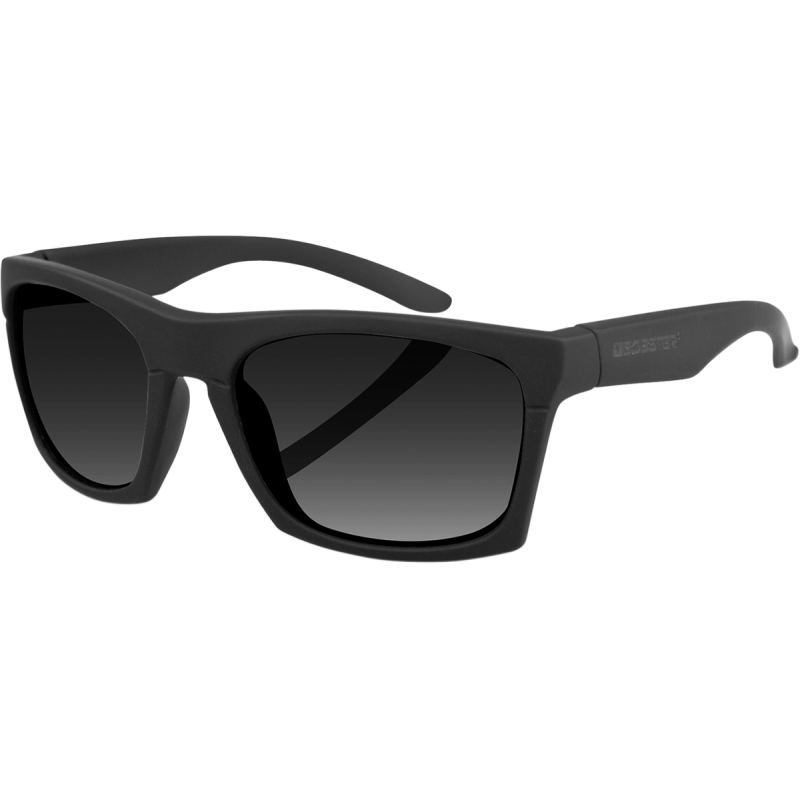 SUNGLASS MATTE BLACK FRAME ANTI-FOG SMOKED LENSES CAPONE