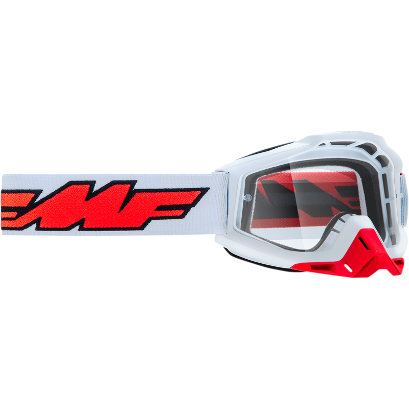 FMF POWERBOMB GOGGLE ROCKET WHITE - CLEAR LENS