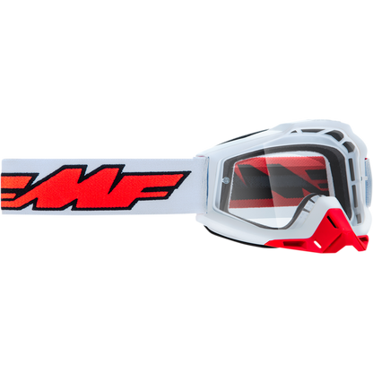 FMF POWERBOMB GOGGLE ROCKET WHITE - CLEAR LENS