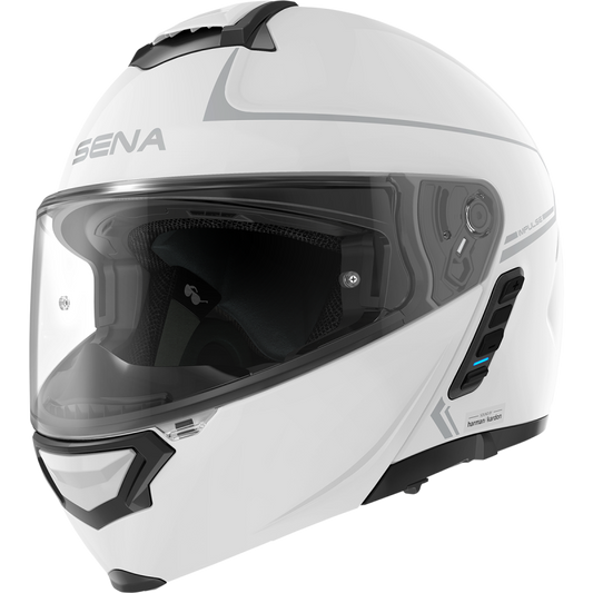 IMPULSE SMART HELMET FLIP-UP GLOSSY WHITE S SIZE DOT