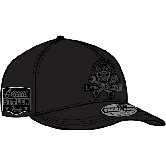 HAT CRASH N BURN BLK OSFA