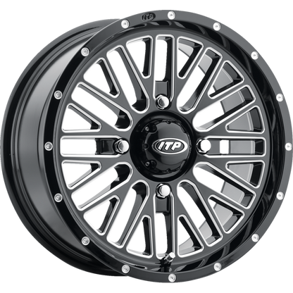 MOMENTUM 15X7 4/110 4+3 (+10mm) GLOSS BLACK/MACHINED