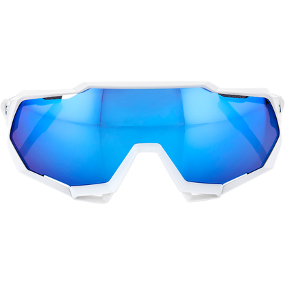 SPEEDTRAP MATTE WHITE W/ HIPER ICEBERG BLUE MIRROR LENS