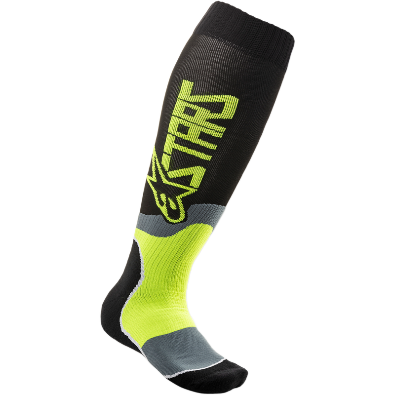 SOCK MX PLUS2 BK/YL 7-10