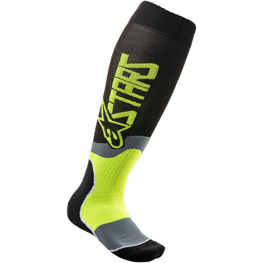 SOCK MX PLUS2 BK/YL 7-10