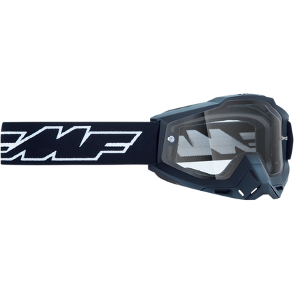 FMF POWERBOMB ENDURO GOGGLE ROCKET BLACK - CLEAR LENS