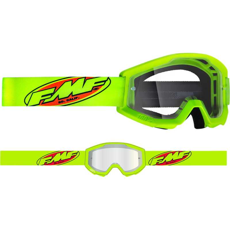 FMF POWERCORE GOGGLE CORE YELLOW - CLEAR LENS