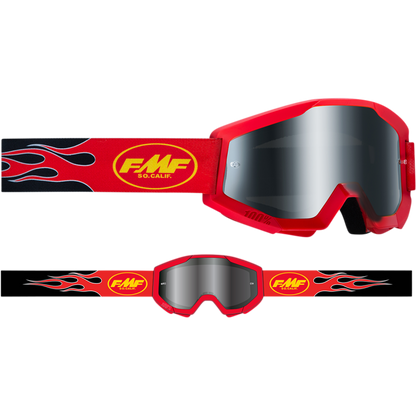 FMF POWERCORE SAND GOGGLE FLAME RED - SMOKE LENS