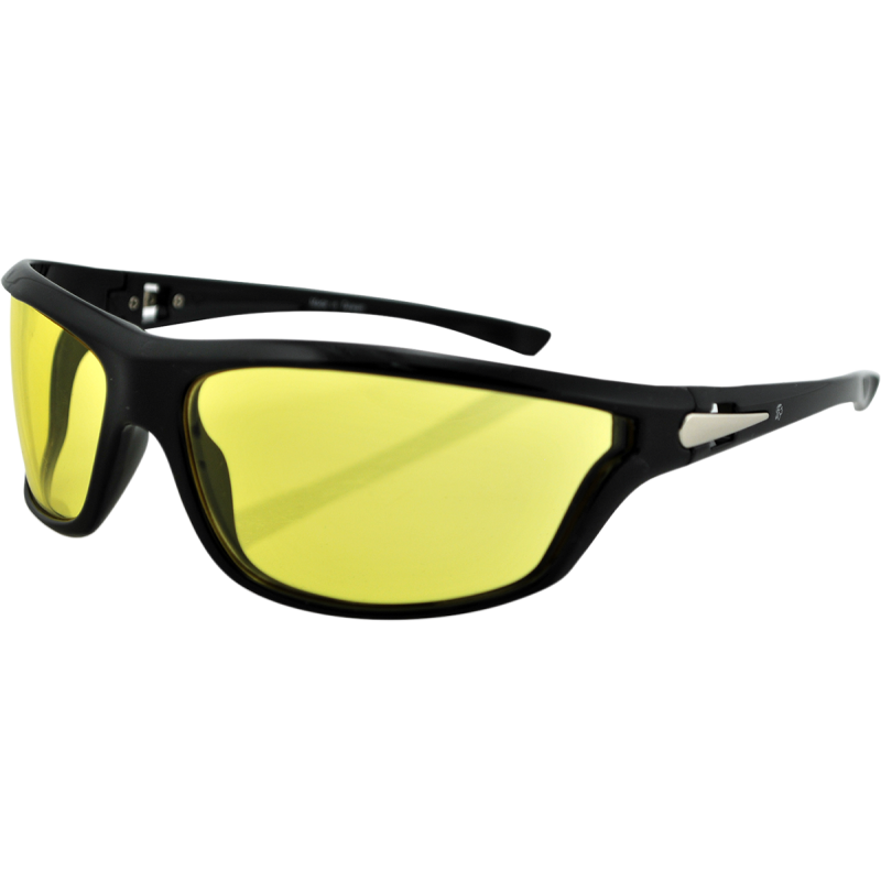 FLORIDA SHINY BLK FRAME YELLOW LENSES