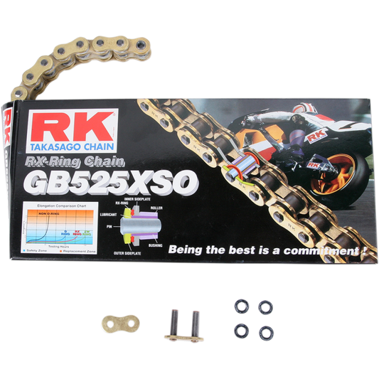 GB525XSOx120 GOLD PERF. RX-RING CHAIN (R