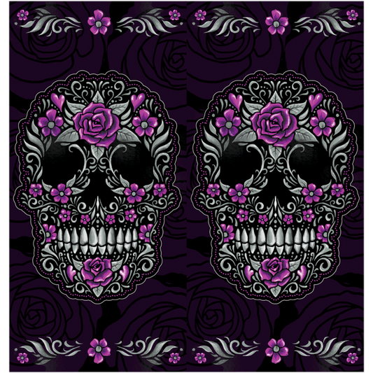 FLORAL SKULL NECK SCARF