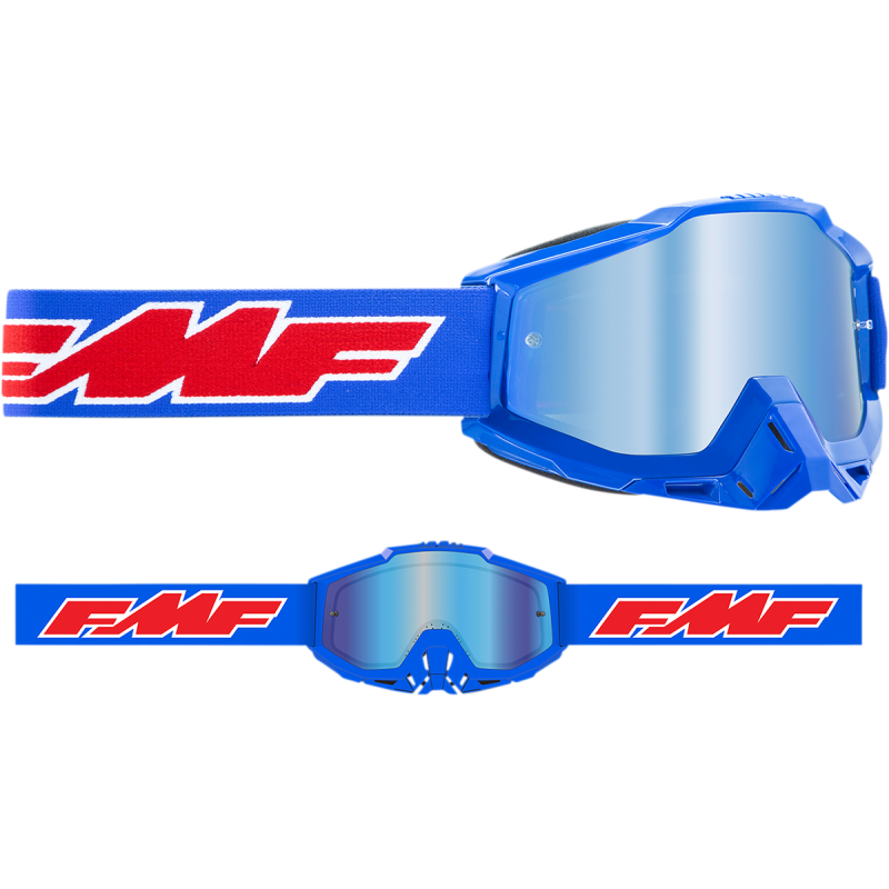 FMF POWERBOMB YOUTH GOGGLE ROCKET BLUE - MIRROR BLUE LENS