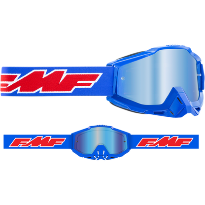 FMF POWERBOMB YOUTH GOGGLE ROCKET BLUE - MIRROR BLUE LENS