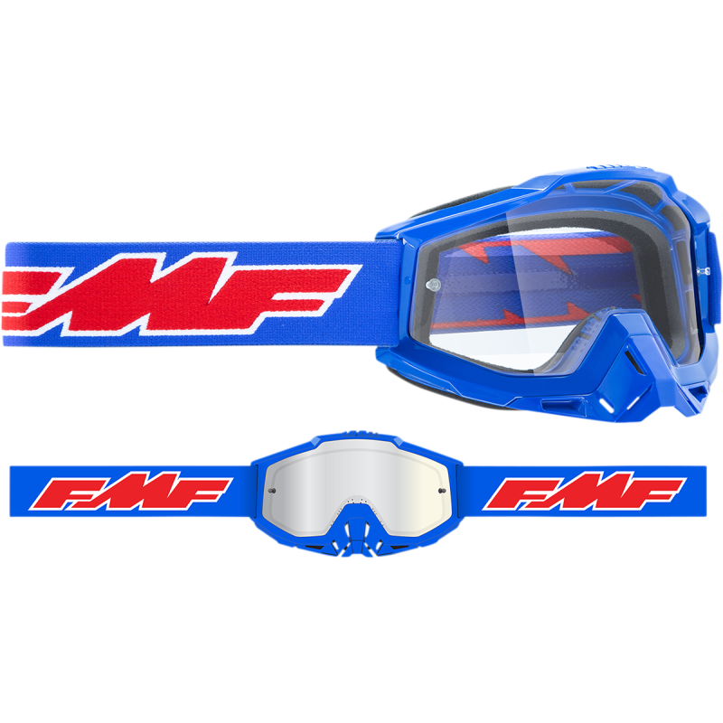 FMF POWERBOMB YOUTH GOGGLE ROCKET BLUE - CLEAR LENS