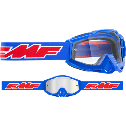 FMF POWERBOMB YOUTH GOGGLE ROCKET BLUE - CLEAR LENS