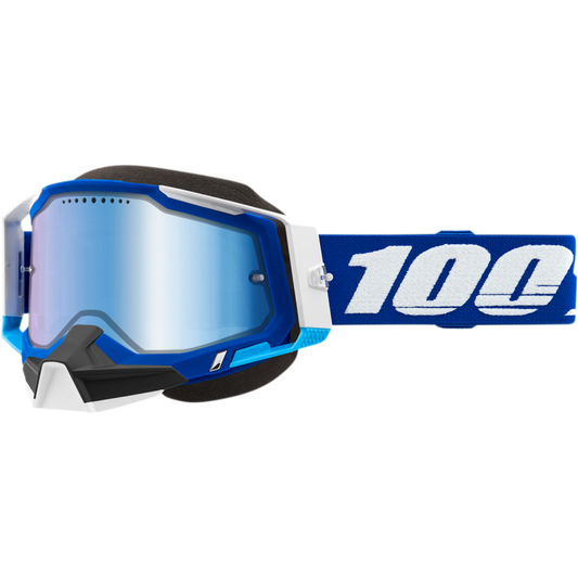 RACECRAFT 2 SNOWMOBILE GOGGLE BLUE - MIRROR BLUE LENS