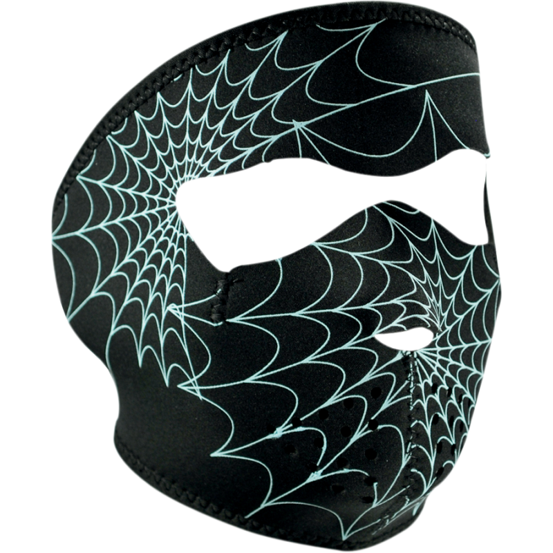 NEOPRENE FACE MASK, GLOW SPIDERWEBS