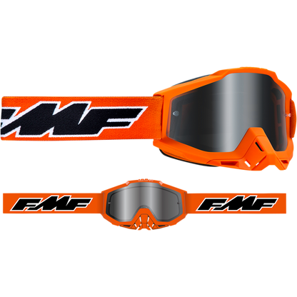 FMF POWERBOMB YOUTH ROCKET ORANGE - MIRROR SILVER LENS